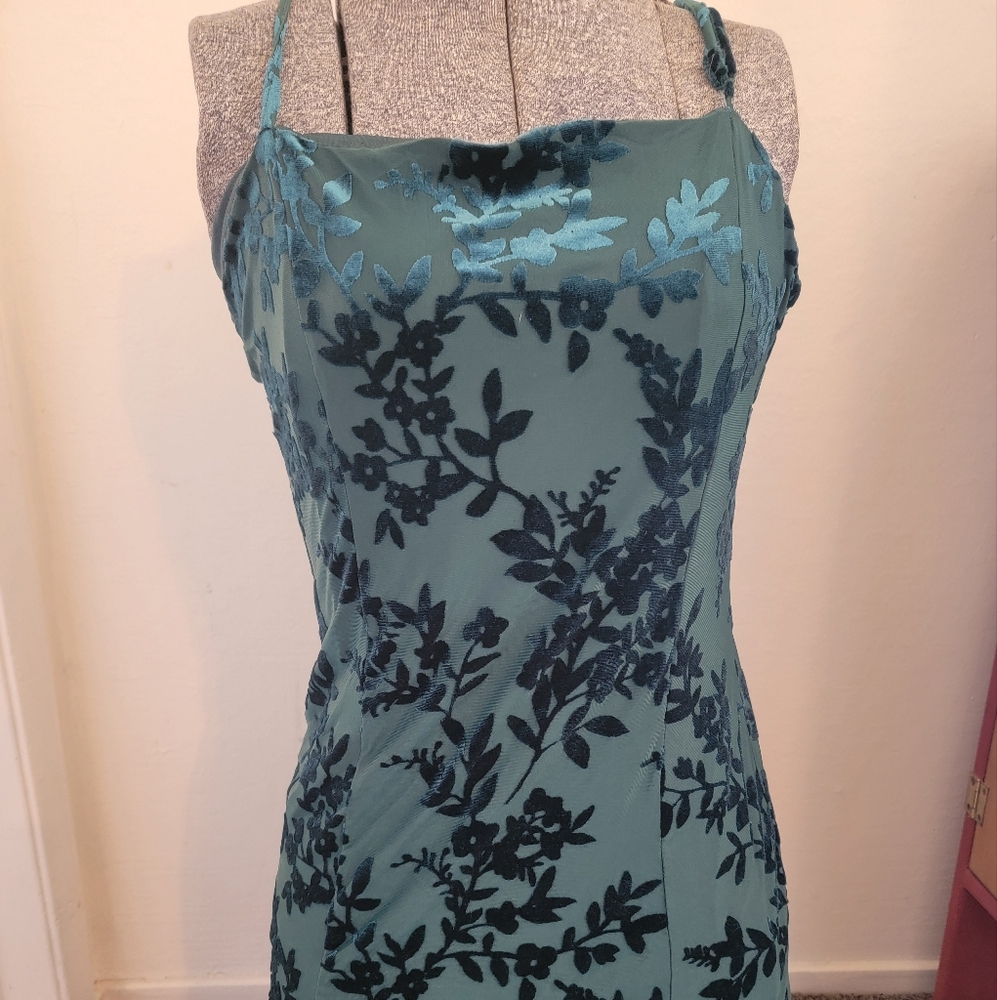 Forever 21 Teal and Navy Floral Mini Dress